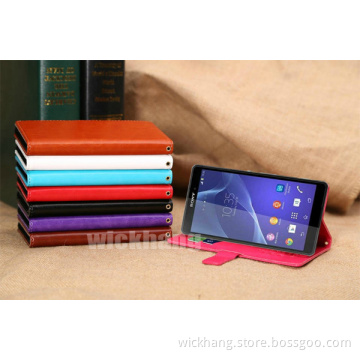 Luxury PU Leather Wallet Flip Case for Sony Xperia Z3